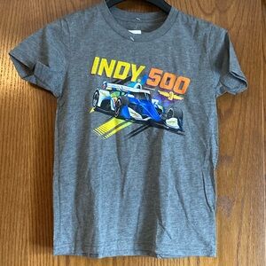 Indy 500 Authentic Kids Gray T-Shirt, small
